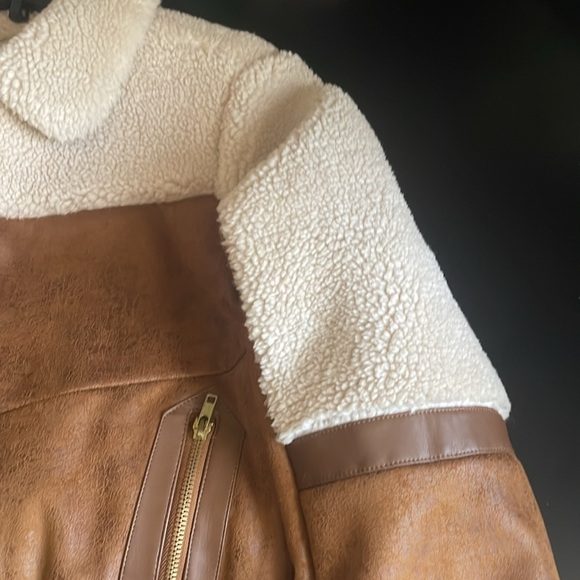 Mother Faux Fur & Vegan Leather The Trapper Keeper Jacket in Fair Weather - Picture 10 of 16